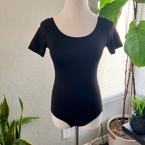 Black leotard body suit